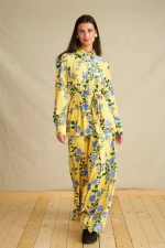 Pixel Rose Yellow Velvet Set - Image 4