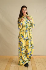 Pixel Rose Yellow Velvet Set